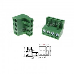 MORSETTIERA FEMMINA A SPINA 4 POLI PASSO 5MM