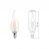 LAMPADA A LED E14 230V 4W 3K CANDELA VETRO C/PUNTA TRASP.FILAMENTO CERAM