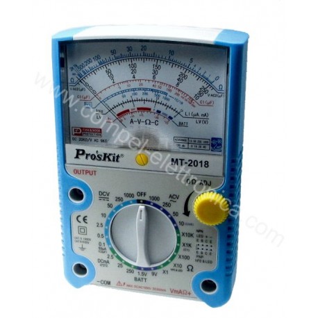 MULTIMETRO ANALOGICO MT-2019 PROSKIT BLU