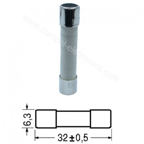 FUSIBILE RITARDATO 10A 6X32 250VAC CERAMICO