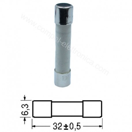 FUSIBILE RITARDATO 12,5A 6X32 500V CERAMICO