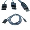 CAVO USB A 2.0 A DOPPIO INSERIMENTO / MICRO USB 1MT GUAINA IN NYLON
