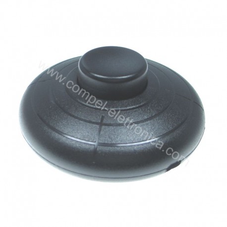 INTERRUTTORE PASSANTE A PULSANTE TONDO 220VAC MAX 460W D70X28MM NERO