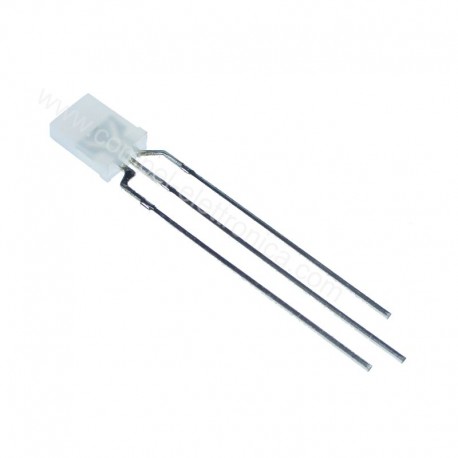 DIODO LED RETTANGOLARE BICOLORE ROSSO/VERDE 2X5