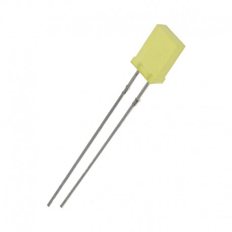 DIODO LED RETTANGOLARE GIALLO 2X5MM 15MC