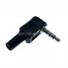 SPINA JACK STEREO Ø 3,5MM PVC 90° 4 POLI qualità superiore JAPAN
