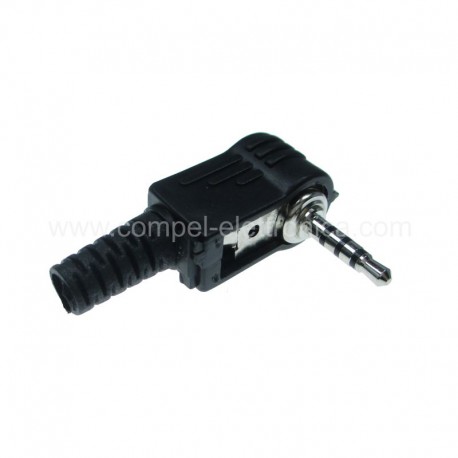 SPINA JACK STEREO Ø 2,5MM PVC 90° 4POLI qualità superiore JAPAN