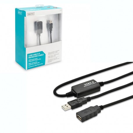 CAVO USB-A 2.0 PROLUNGA ATTIVA MASCHIO-FEMMINA 15MT