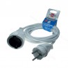 CAVO PROLUNGA ALIMENTAZIONE SPINA/PRESA SCHUKO 220V 16A 5MT BIANCA IP20