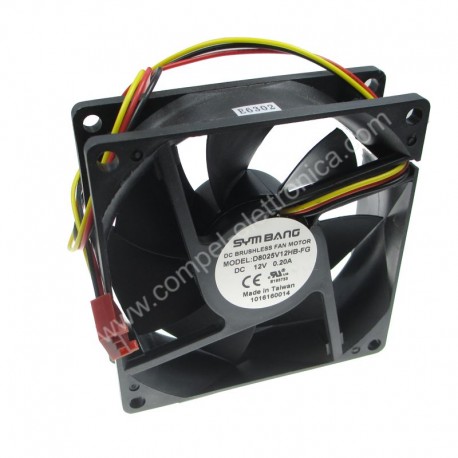 VENTOLE 80X80X25H 12V CUSCIN.TACHIM.SYM