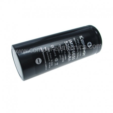 BATTERIA LI-ION 26650 3,7V 5200mAH RICARICABILE A POLO