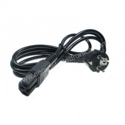 CAVO ALIMENTAZIONE TRIPOLARE CON SCANALATURA SPINA SCHUKO 1,8MT