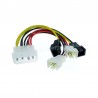 CAVO ADATTATORE PER VENTOLE TACHIMETRICHE 4 SPINE 3 PIN /MOLEX 4P 12V/5V
