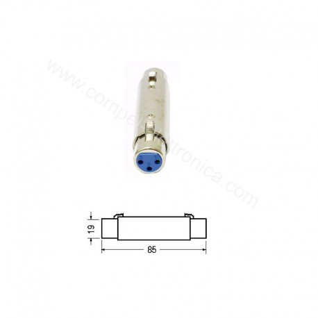 ADATTATORE CANNON 3 POLI FEMMINA/FEMMINA