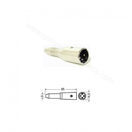 ADATTATORE PRESA 6,3 MONO A SPINA CANNON 3 POLI