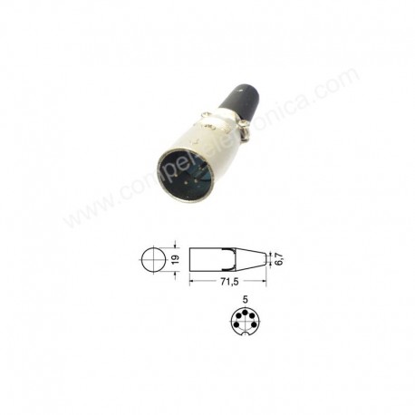 SPINA MICROFONICA 5 POLI STANDARD CANNON