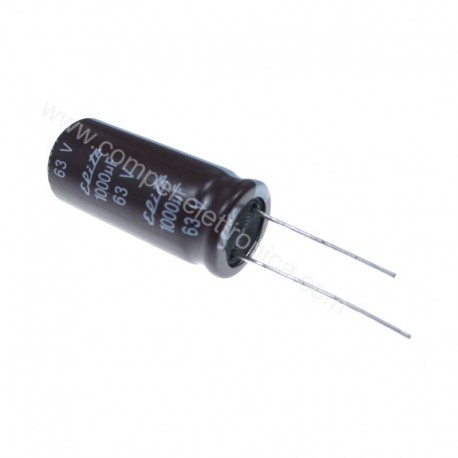 CONDENSATORI ELETTROLITICI 1000uF 63V 105°C Low imped. 16x26mm