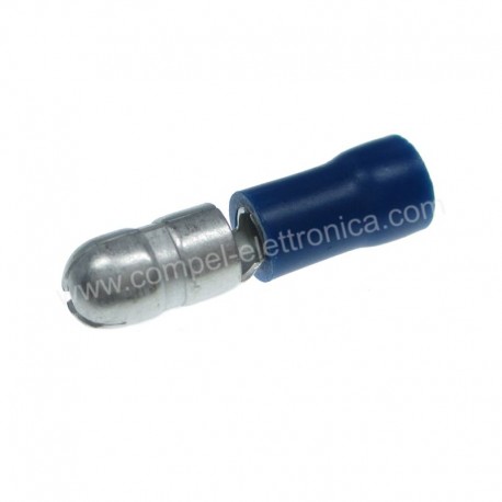 FASTON MASCHIO TONDO PREISOLATO D5 BLU