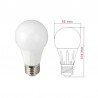 LAMPADA A LED E27 230V 11W 3K BULBO OPACO DIAM.60MM