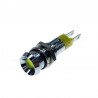 SEGNALATORE 24V..28V AC/DC LED GIALLA D. 8,2mm IP67 A TENUTA STAGNA
