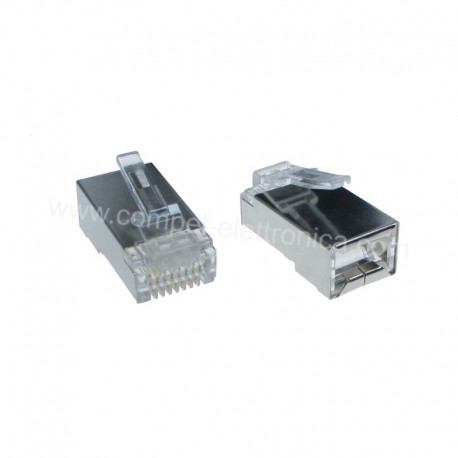 SPINA RJ45 CORPO 8 CONTATTI 8 CAT6 SCHERMATA