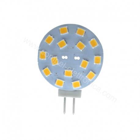 LAMPADINA A LED G4 10-30V 2,8W 3K 15 LED VERTICALE
