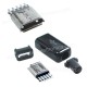 PRESA MICRO USB (B) 5 PIN DA SALDARE SU CAVO CON GUSCIO NERO