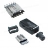 PRESA USB MICRO 2.0 TIPO "B" 5 PIN DA SALDARE SU CAVO CON GUSCIO NERO