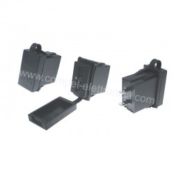 DOPPIA PRESA USB DA PANNELLO 12/24V 4,2A CON FISSAGGIO AUTOBLOCCANTE