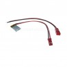 BATTERIA 3,7V 50mAh Li-PO 3x10x20H mm CON CONNETTORE M/F 2 FILI