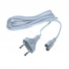 CAVO ALIMENTAZIONE EXTRA PRESA IEC-320-C7 - SPINA 10A BIANCO 1,5MT