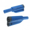 SPINA BANANA M/F 1000V 36A CON PROTEZIONE DIAM. 4MM BLU
