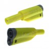 SPINA BANANA M/F 1000V 36A CON PROTEZIONE DIAM. 4MM GIALLO