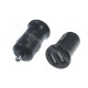 CARICABATTERA PER AUTO 12/24V - 2xUSB 5V 2,4A - NERO