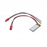 BATTERIA 3,7V 110mAh Li-PO 4x12x30H mm CON CONNETTORE M/F 2 FILI