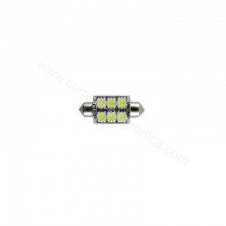 LAMPADINA A LED FESTOON 10-30V 1,5W 6K 42MM 6 LED PIATTA