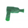 SPINA BANANA 1000V 20A CON PROTEZIONE 90° DIAM. 4MM VERDE