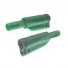 SPINA BANANA M/F 1000V 36A CON PROTEZIONE DIAM. 4MM VERDE