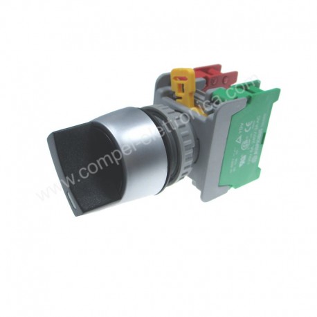 INTERRUTTORE 2 POSIZIONI CON MANOPOLA 240VAC 3A IP65 2 CONTATTI N.O/N.C.