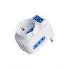 ADATTATORE RETE SPINA 10A250VA A 2 PRESE 10A 1 SCHUKO CON INTERRUTTORE