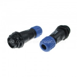 PRESA SP13 FEMMINA VOLANTE 5 POLI IP68 FILETTATURA ESTERNA