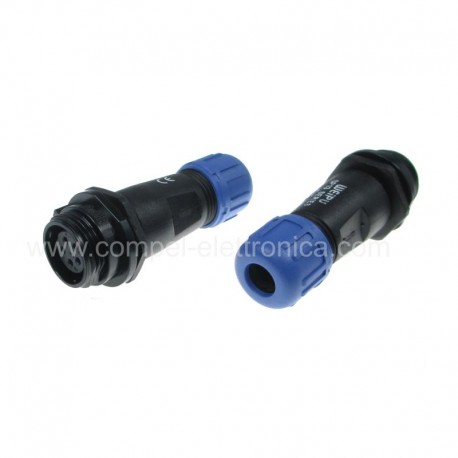 PRESA SP13 FEMMINA VOLANTE 5 POLI IP68 FILETTATURA ESTERNA