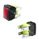 INTERRUTTORE BIPOLARE A PULSANTE LUMINOSO ROSSO 250VAC 16a 4 PIN