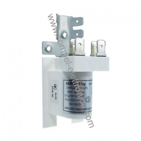 FILTRO ANTIDISTURBO X1Y2. 0,15uF 2x0,027uF 1Mohm 275V 16A