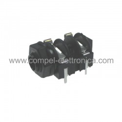 PRESA JACK MONO Ø 6,3MM PANNELLO / THT CON DOPPIO INTERRUTTORE NEUTRIK
