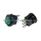 INTERRUTTORE MINI BILANCERE TONDO LUMINOSO OFF-ON 3A-250V VERDE D16MM