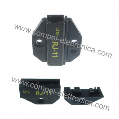 TESTA CRIMPATRICE PER SPINE MODULARI RJ11 6P/4C 1PK-3003D12