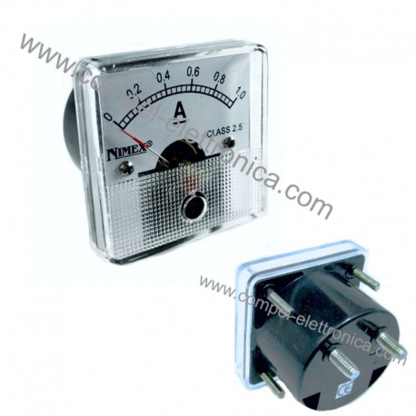 VOLMETRO ANALOGICO DA PANNELLO 45X45 1A CC