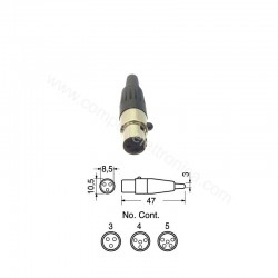 PRESA MICROFONICA MINI XLR 3 POLI