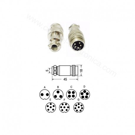 SPINA MICROFONICA 5 POLI PER CB